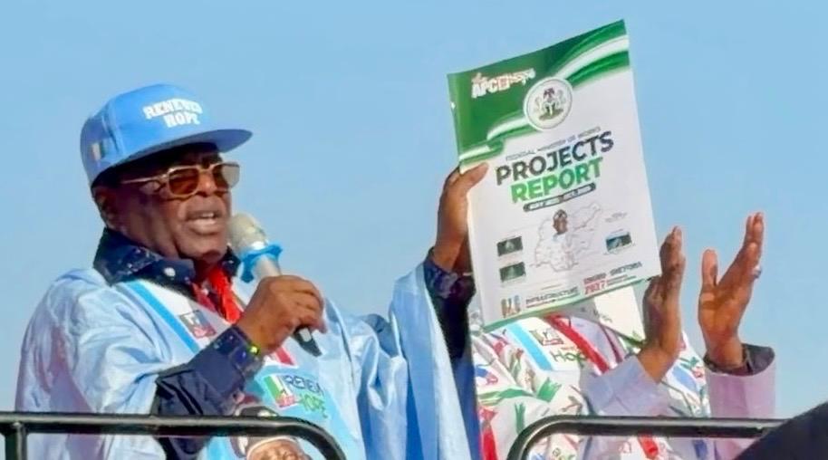Works Minister Showcases Tinubu’s Infrastructure Projects at APC Presidential Campaign Flag-off In Kaduna